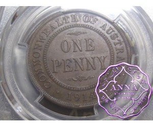 Australia 1914 Penny PCGS AU Detail